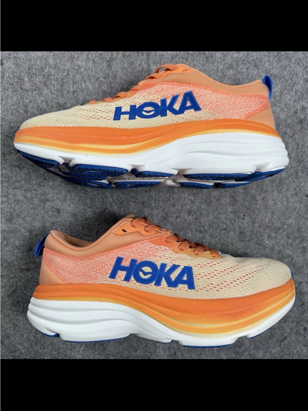 HOKA Bondi 8 Orange Lightweight Women’s Size 7B Excellent Condition